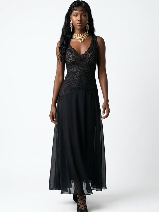 Victoria's Secret Dresses & Skirts - Vintage Y2K Victoria's Secret Lace Dress Slip Chiffon Sheer Ribbon Bows Coquette